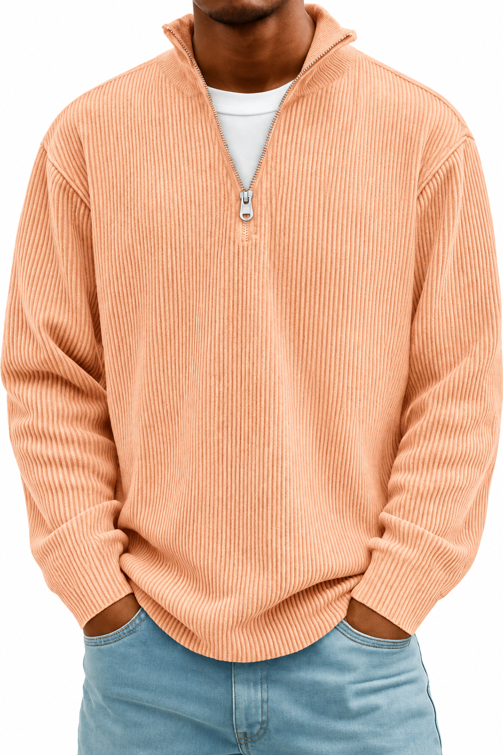 Jersey de cuello con cremallera