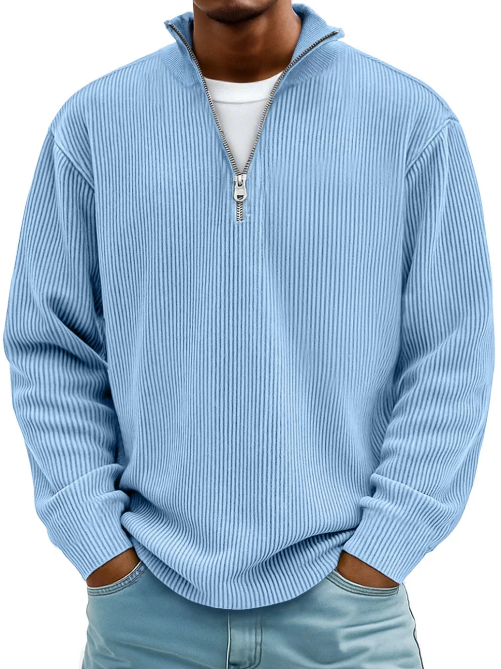 Jersey de cuello con cremallera