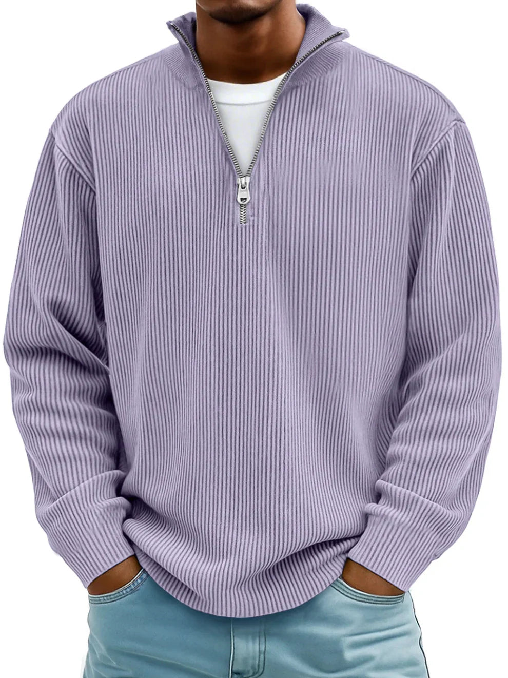Jersey de cuello con cremallera