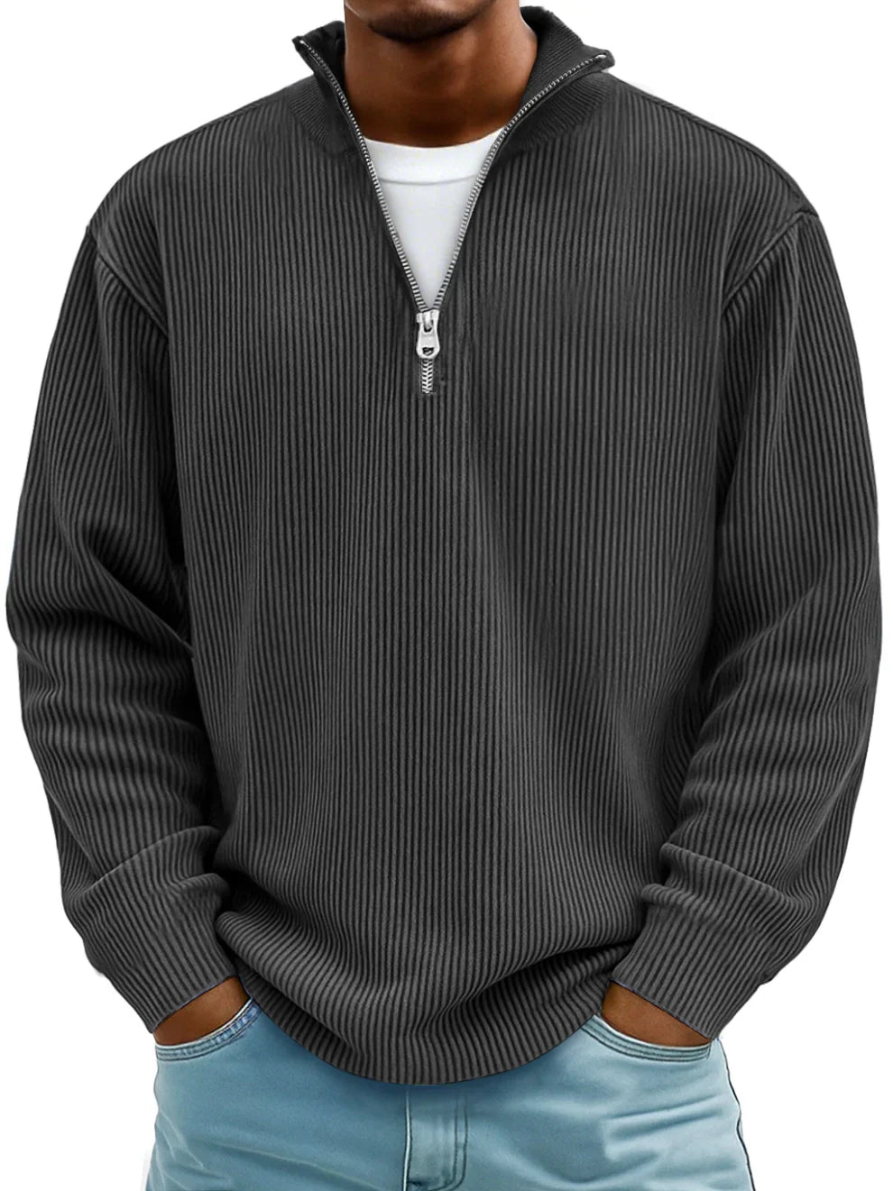 Jersey de cuello con cremallera