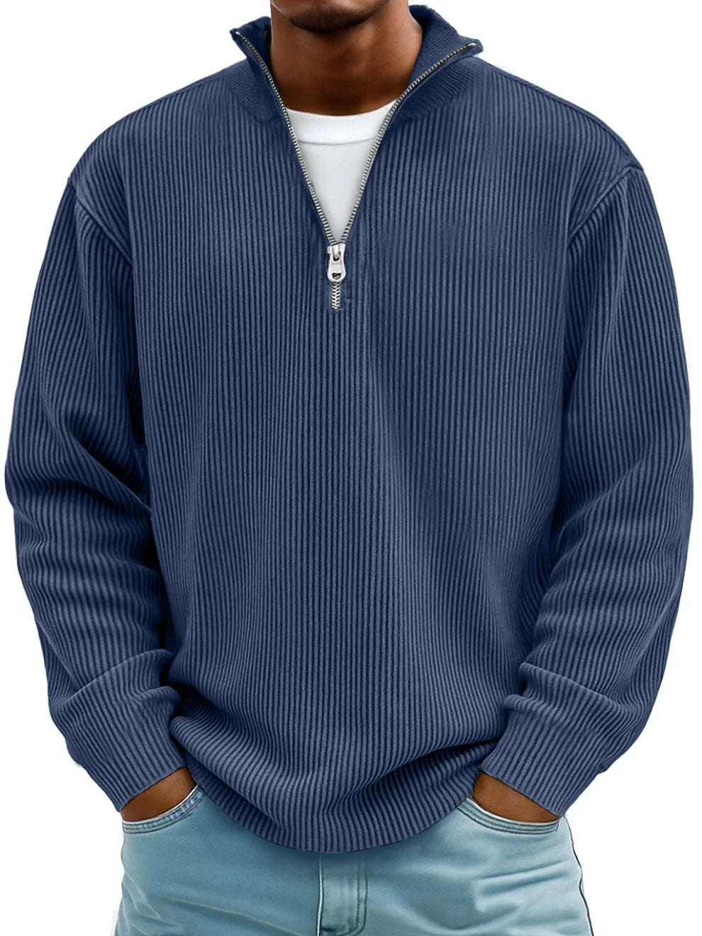 Jersey de cuello con cremallera