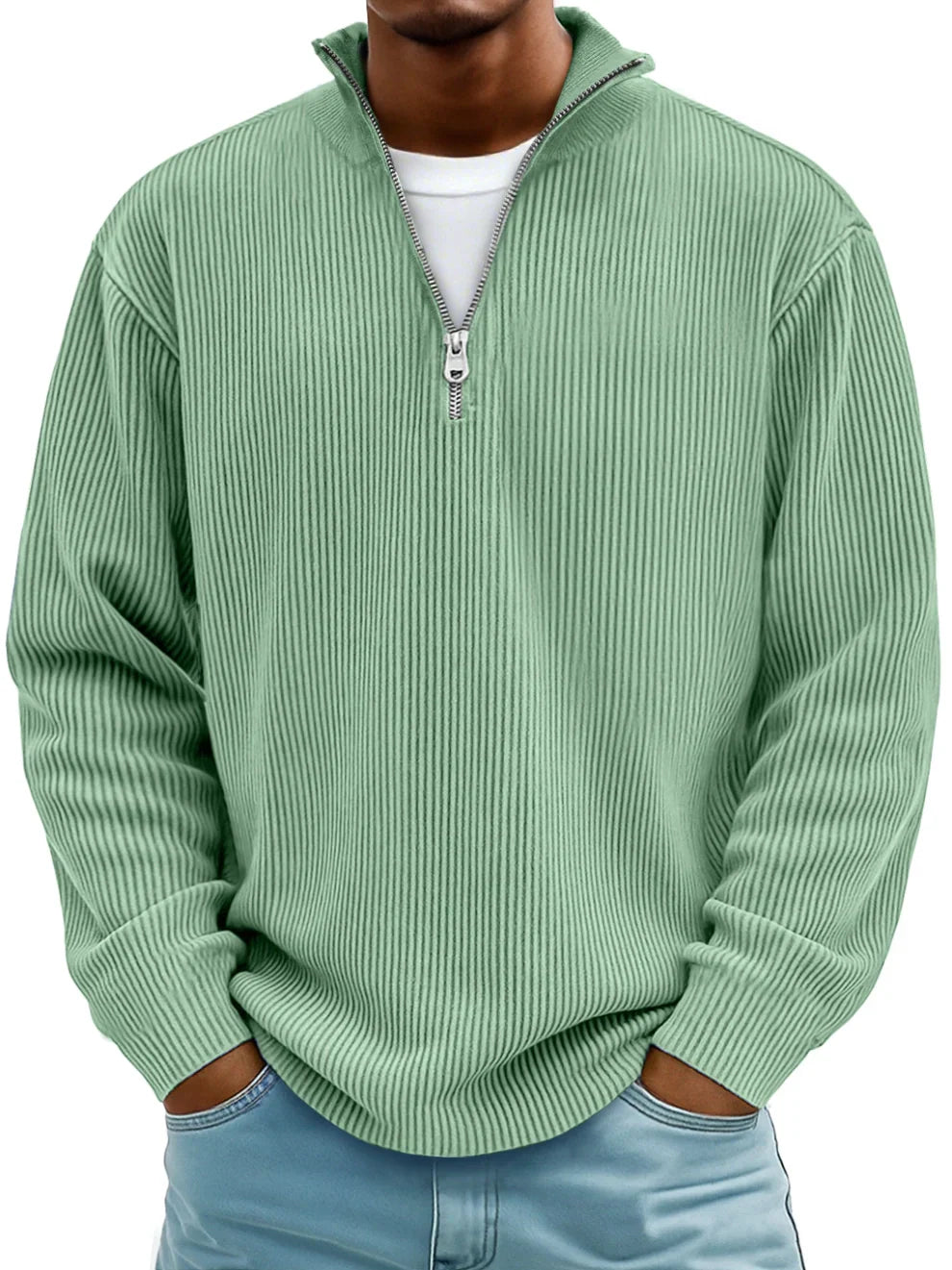 Jersey de cuello con cremallera