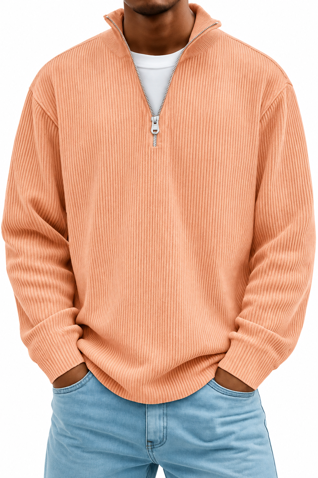 Jersey de cuello con cremallera