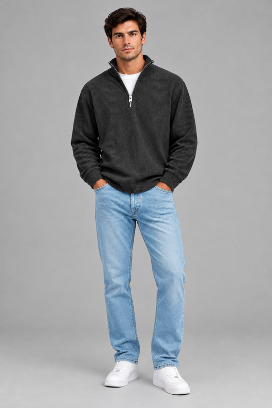 Jersey de cuello con cremallera