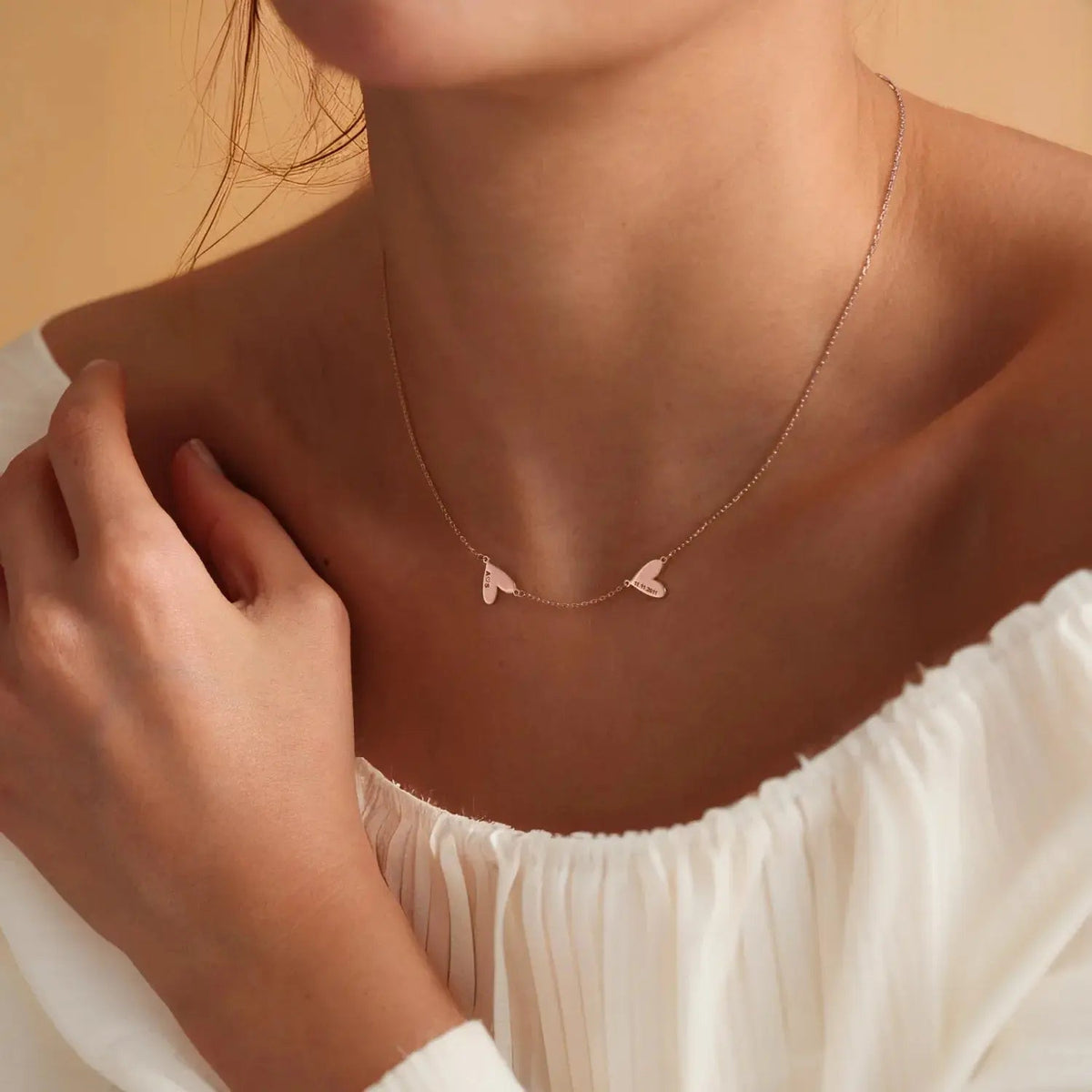 Collar con corazón grabado a medida